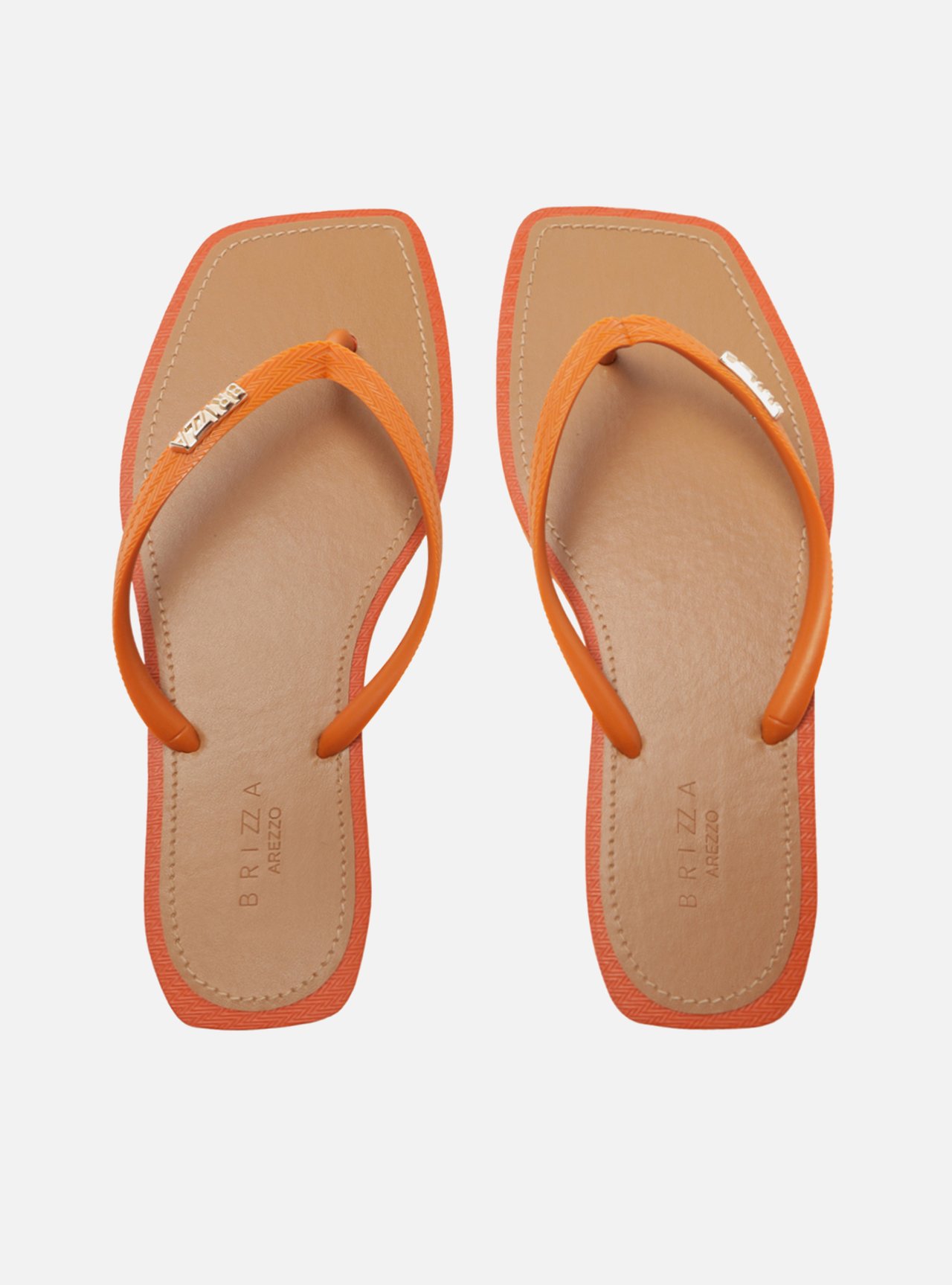 Chinelo de Dedo Laranja Recouro Square Brizza — foto 1