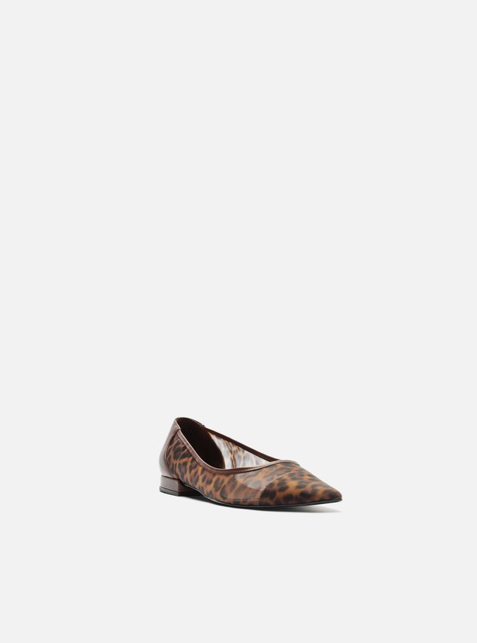 Sapatilha Animal Print Tela Bico Fino