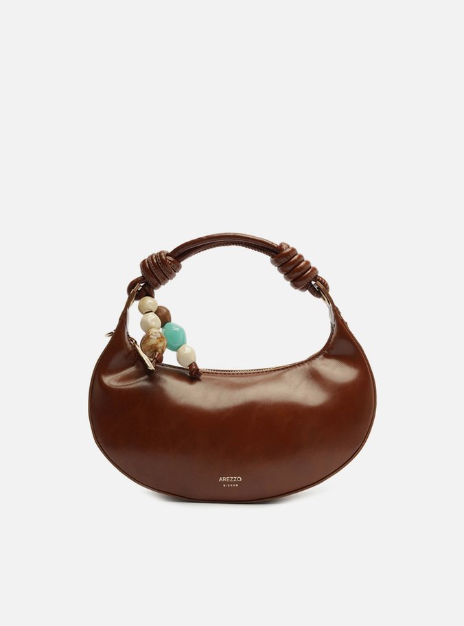 Bolsa Tiracolo Marrom Média Alça Enrolados