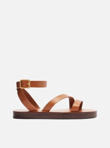 Sandália Marrom Salto Flatform