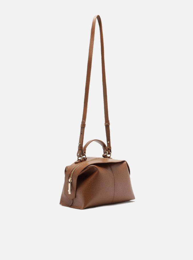Bolsa Bowling Marrom Média Mix Texturas