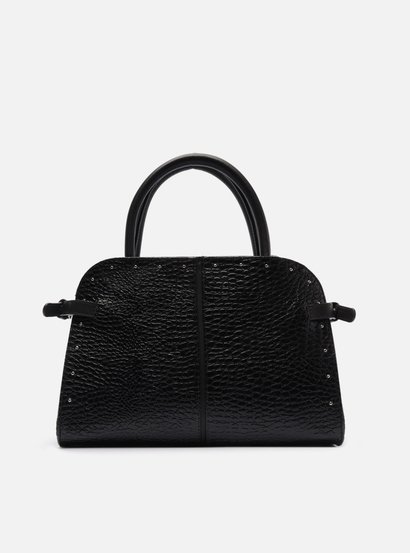 Bolsa Tote Preta Croco Grande Rebites | Arezzo