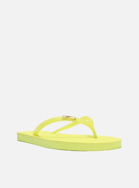Chinelo de Dedo Amarelo Tiras Jelly Brizza