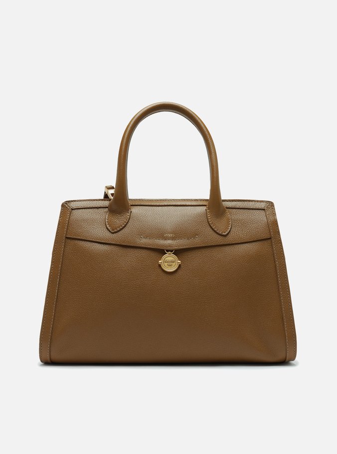 Bolsa Tote Caramelo Couro Grande Medalha
