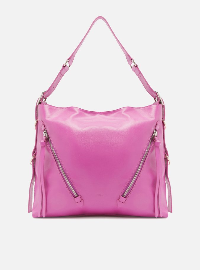 Bolsa Hobo Rosa Couro Alicia Grande