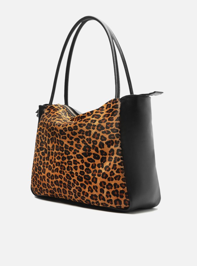 Bolsa Shopping Animal Print Grande Tag Metal
