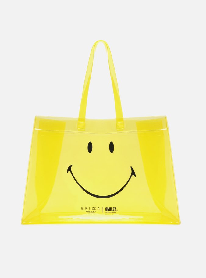 Bolsa Shopping Amarela Vinil Liz Grande Smiley