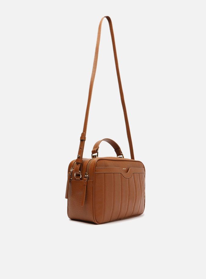 Bolsa Tiracolo Marrom Couro Francine Média Cúrcuma