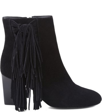 Bota Franjas Atadas Preta