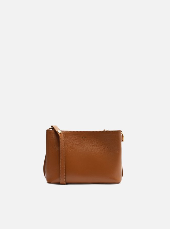 Bolsa Tiracolo Marrom Couro Helena Pequena Nó