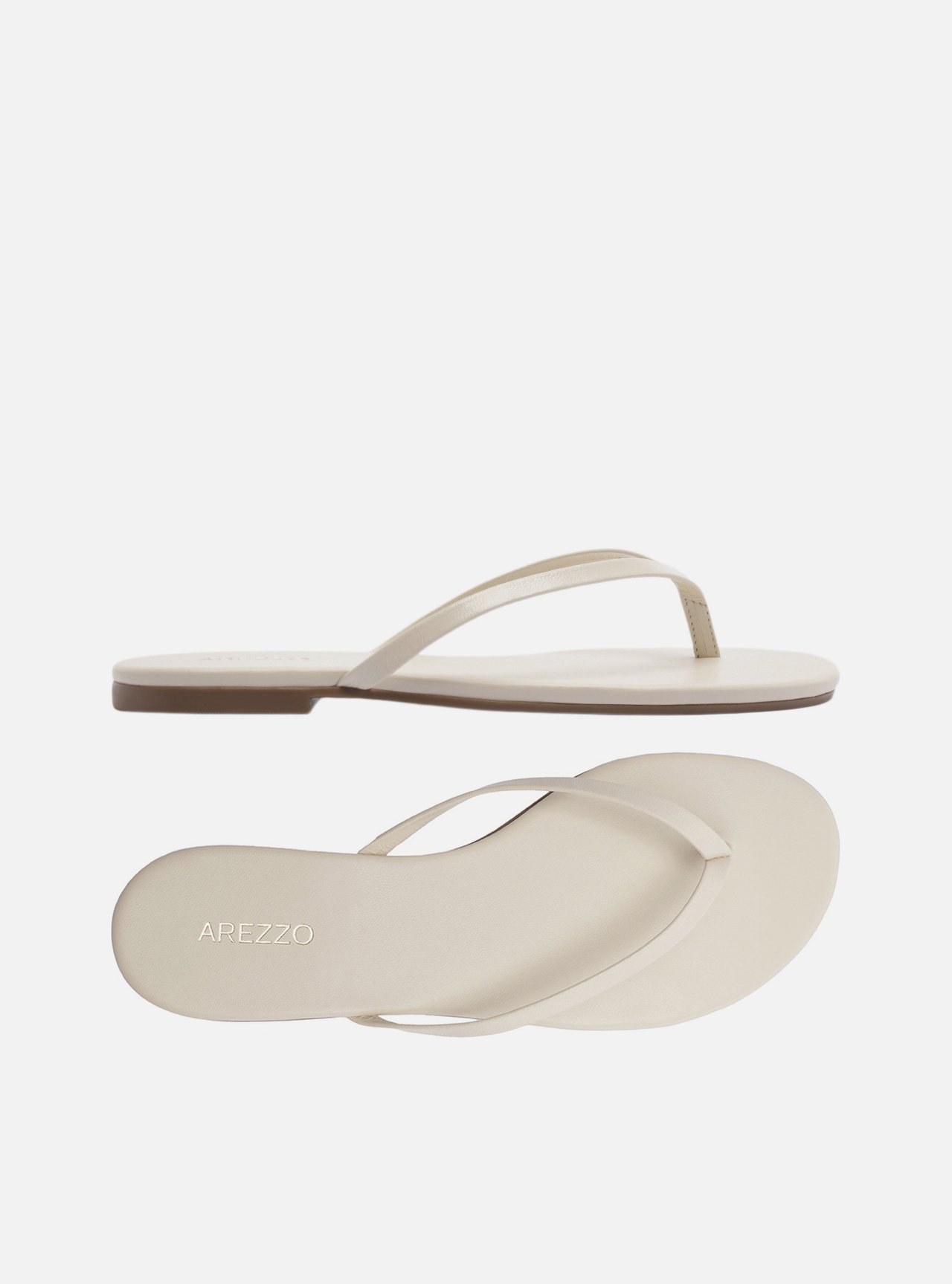 Rasteira Branca Verniz Tiras Flip Flop — foto 5