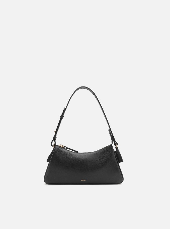 Bolsa Shoulder Preta Couro Pequena
