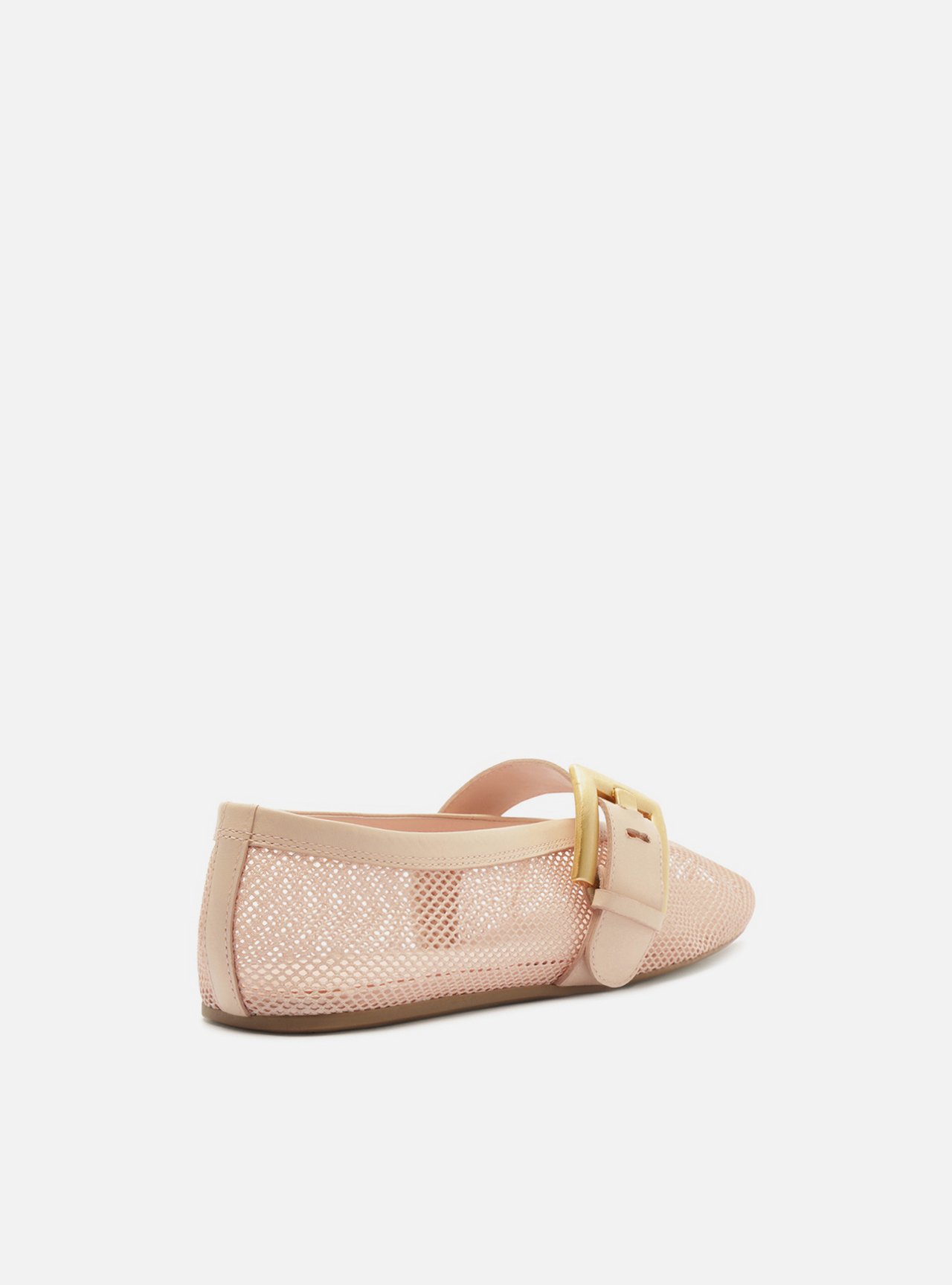 Sapatilha Rosa Bico Redondo Fivela Dourada — foto 3