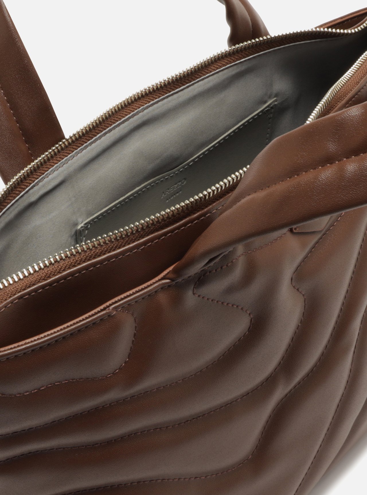 Bolsa Tote Marrom Waves Grande — foto 4