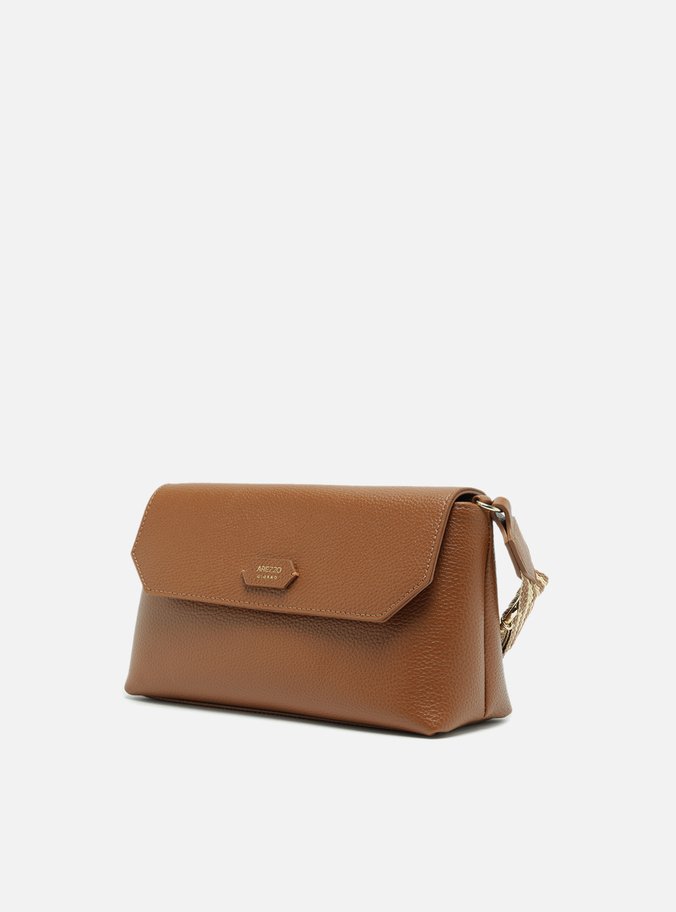 Bolsa Tiracolo Marrom Média Alça Gorgurão