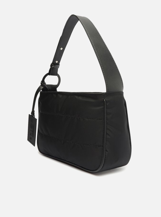 Bolsa Hobo Preta Nylon Pequena Brizza