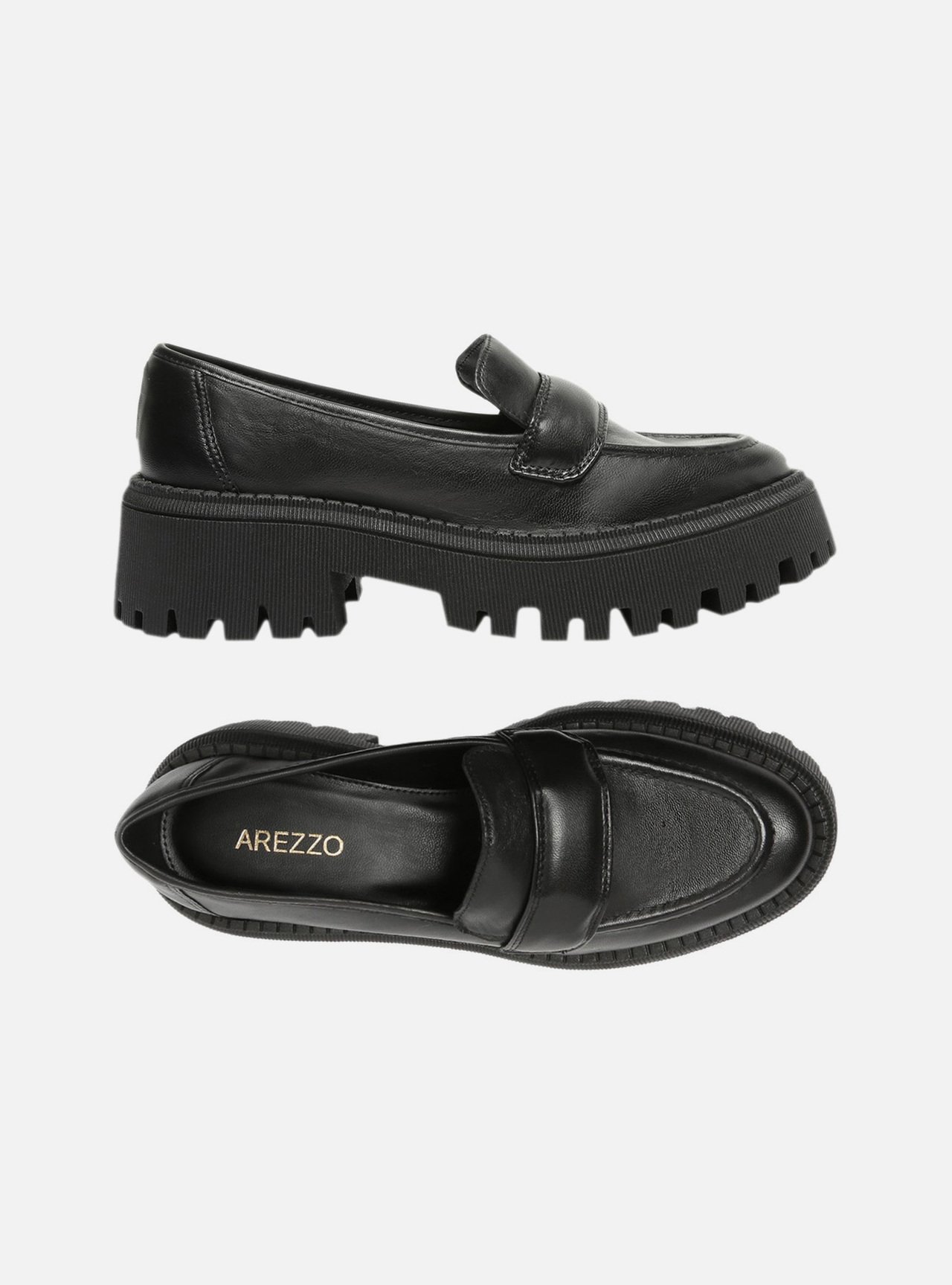 Mocassim Preto Couro Sola Tratorada Tira — foto 5