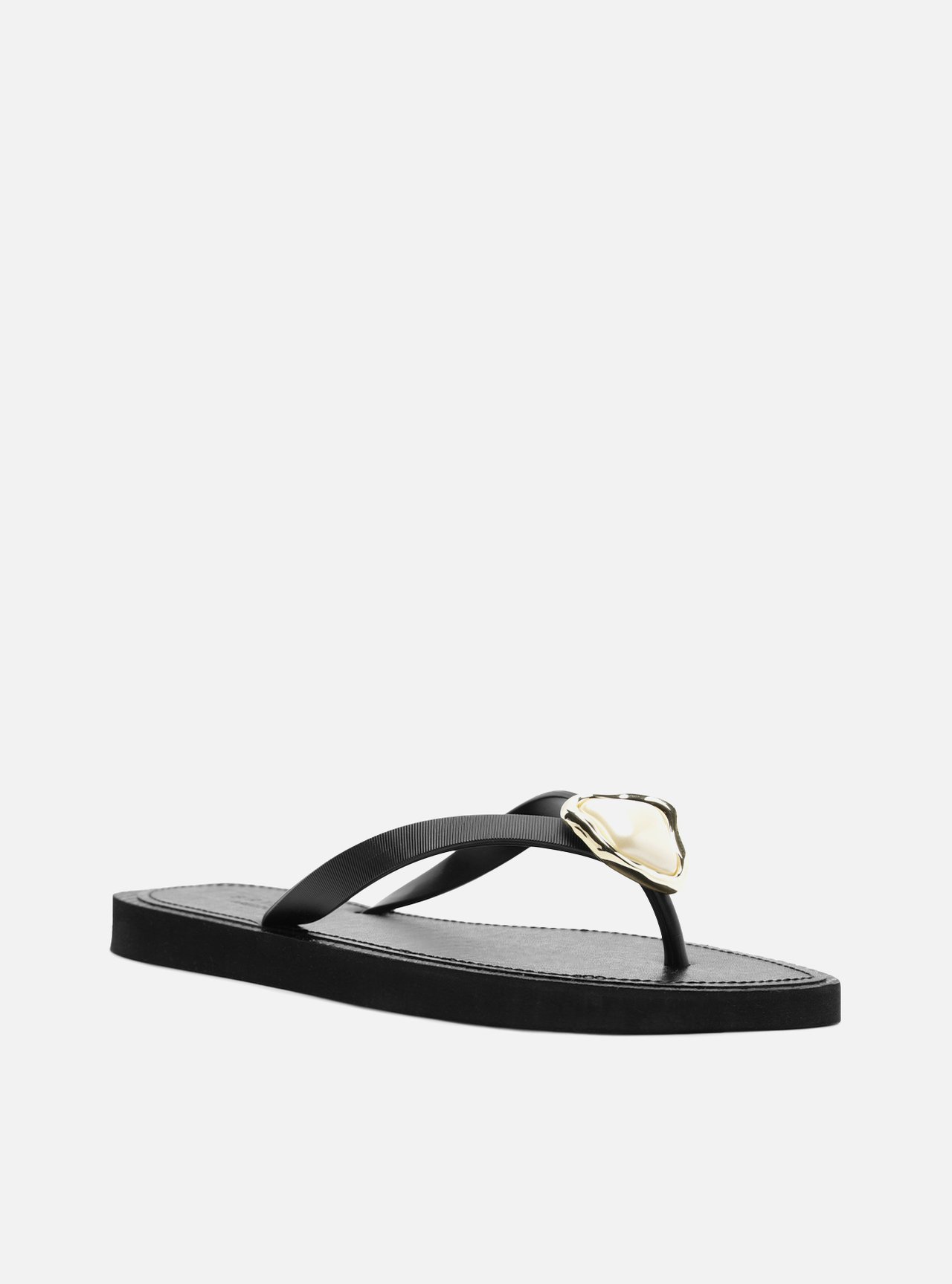 Chinelo de Dedo Preto Recouro Flash Pedra — foto 2