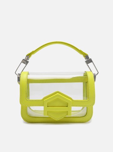 Bolsa Tiracolo Amarela Vinil Pequena
