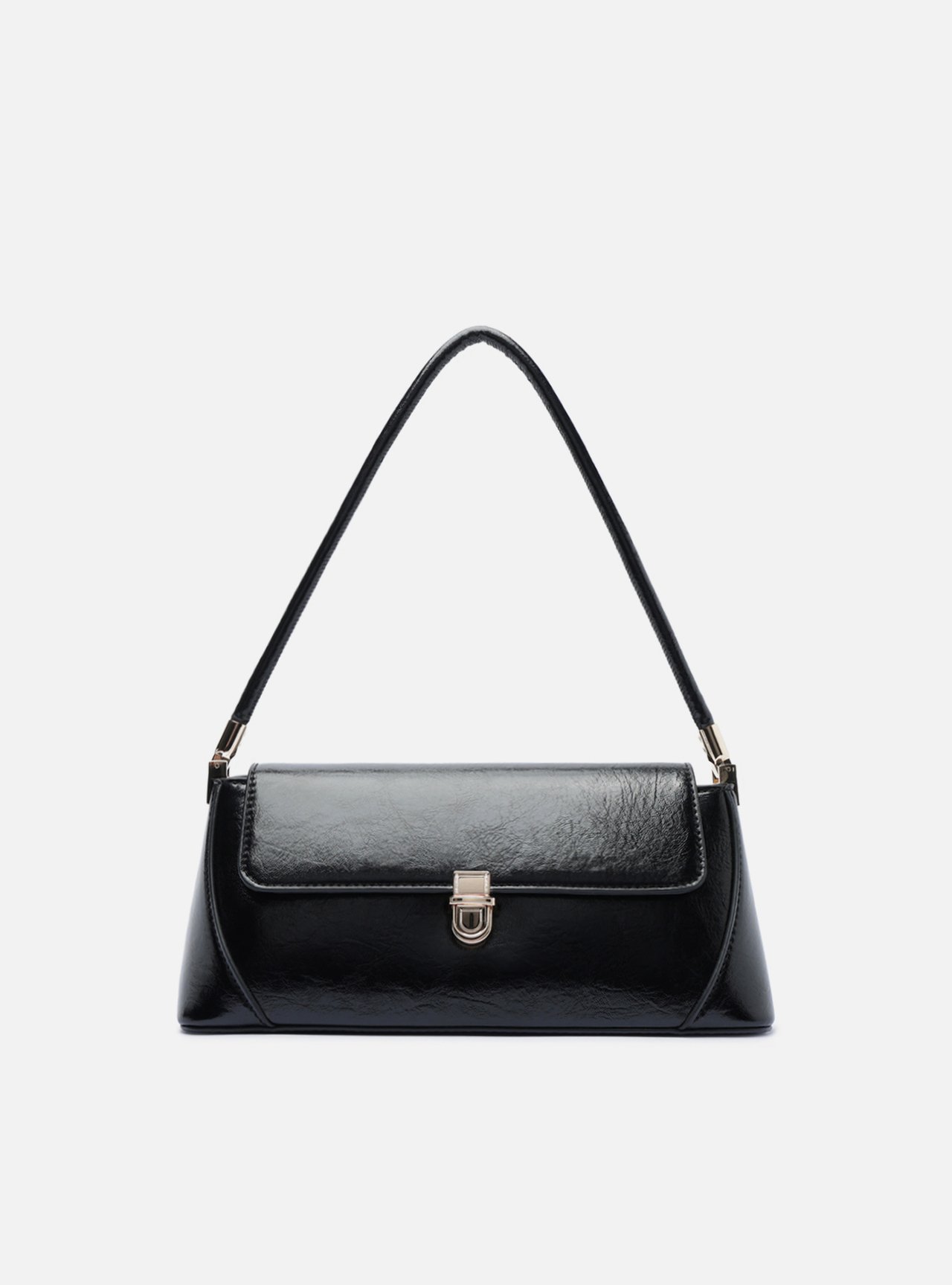 Bolsa Shoulder Preta Pequena Metais — foto 1