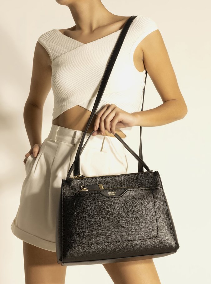 Bolsa Tote Preta Emilly Grande Pouch