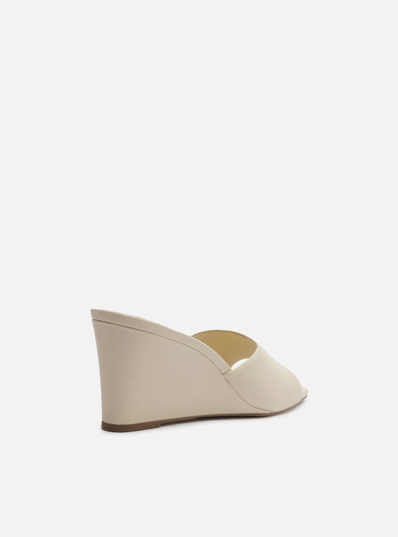 Tamanco Off White Couro Anabela — foto 3