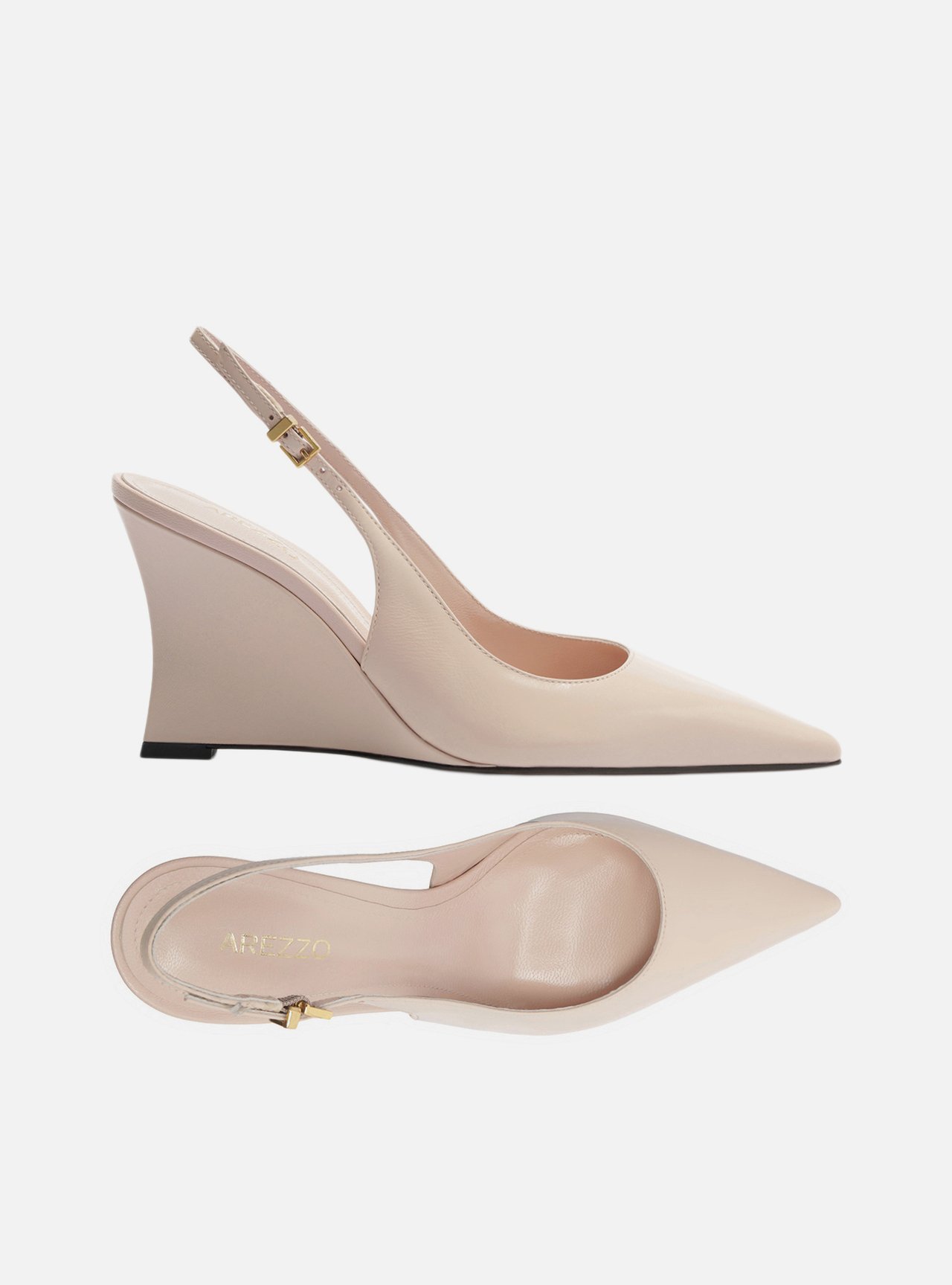 Scarpin Rosa Couro Anabela Slingback — foto 5