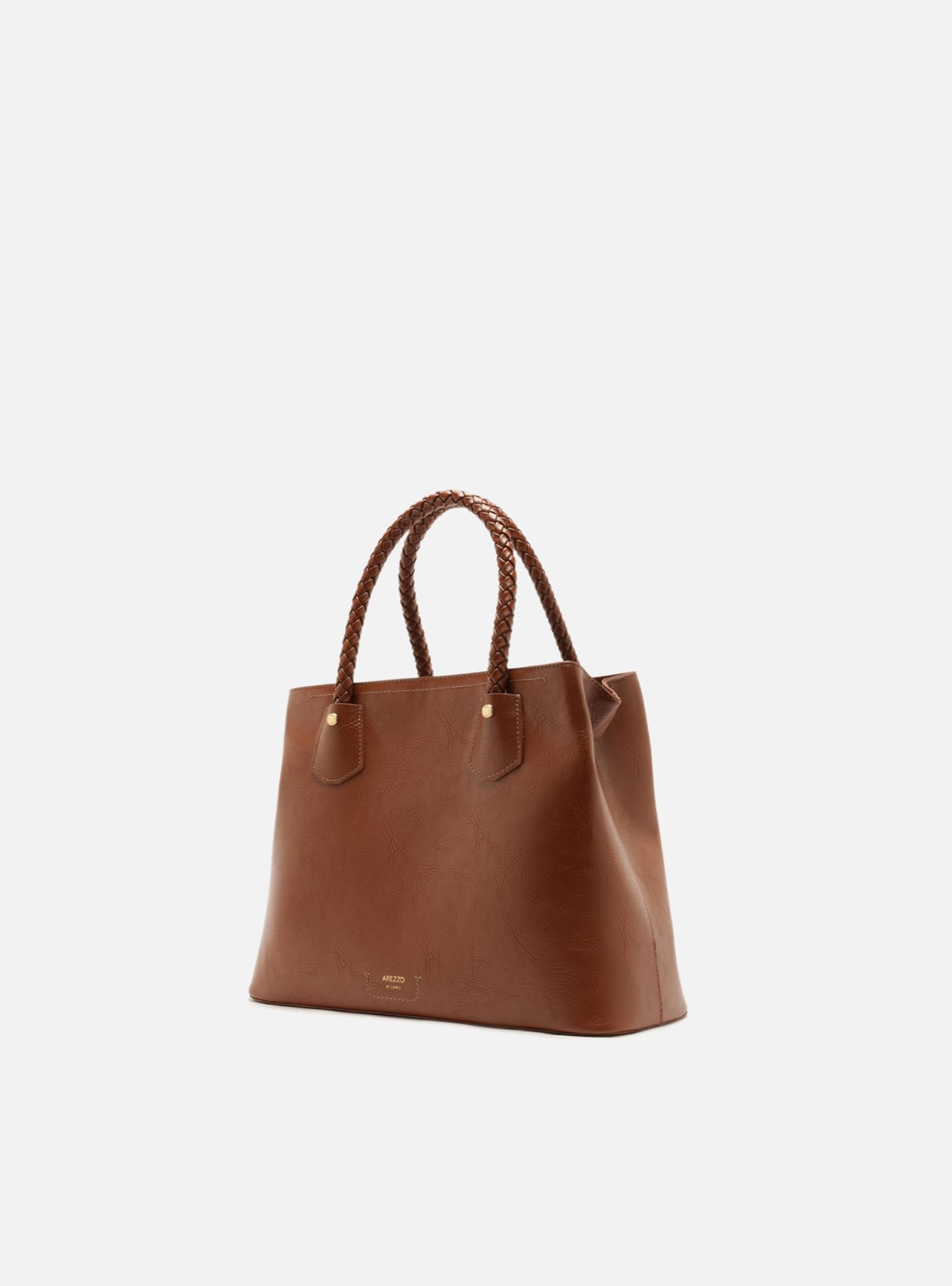 Bolsa Tote Marrom Grande Tressê — foto 2