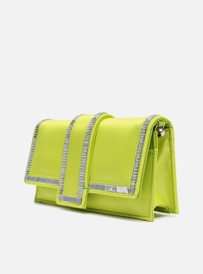 Bolsa Tiracolo Verde Cetim Pequena