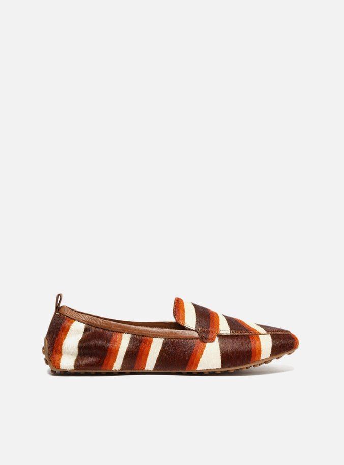Mocassim Animal Print Pelo Bico Quadrado