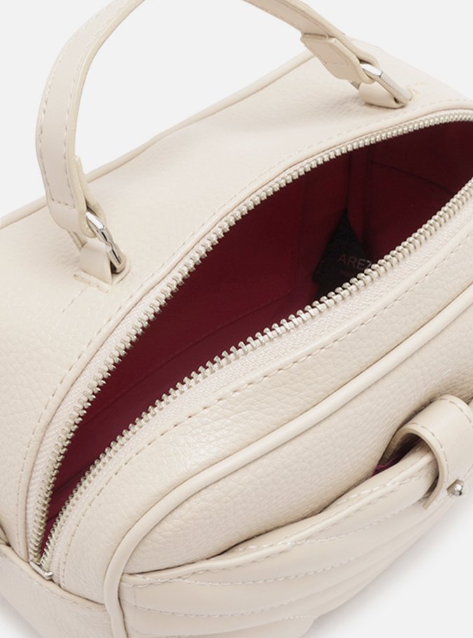 Bolsa Tiracolo Off-White Matelassê Média
