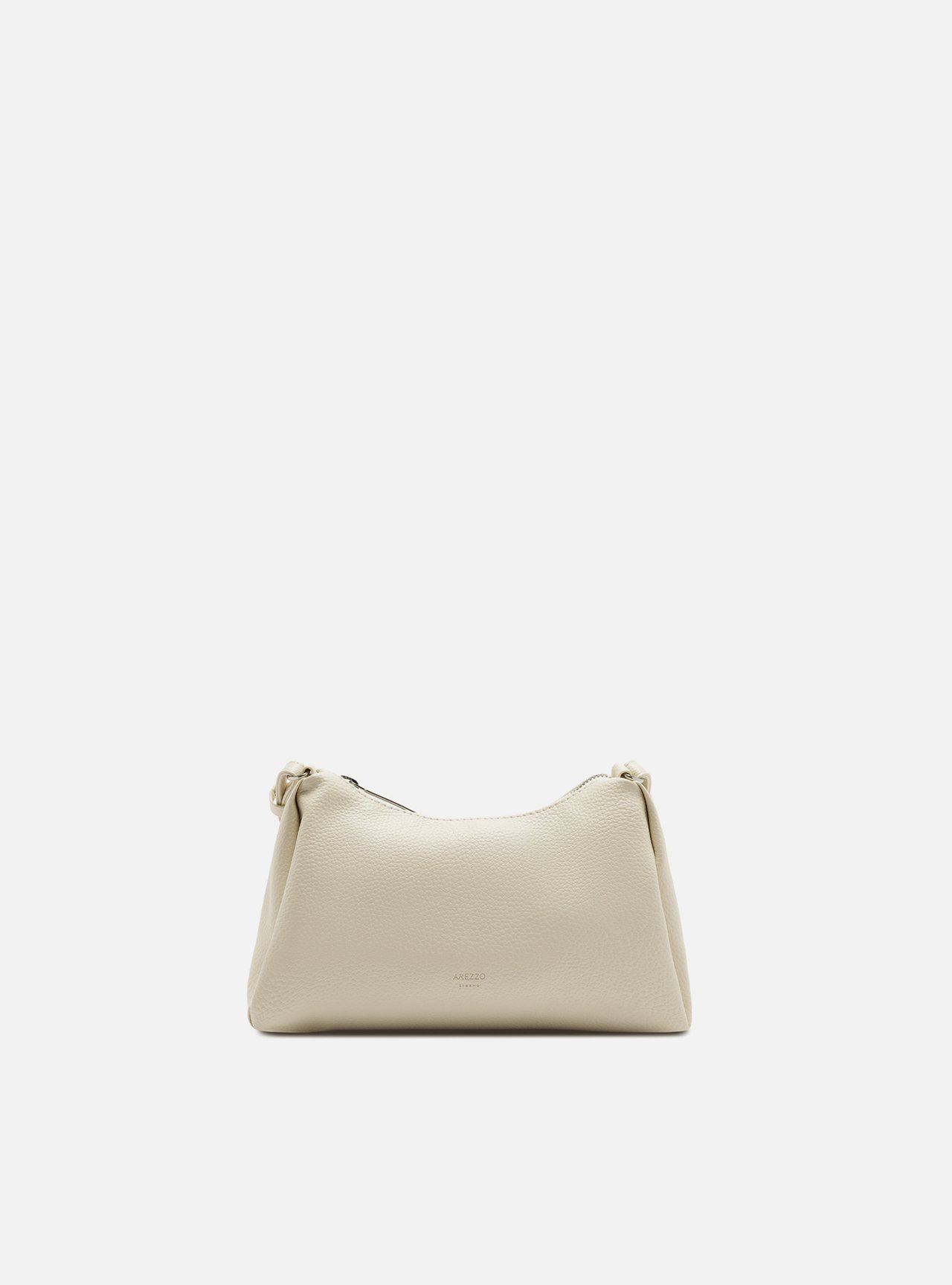 Bolsa Tiracolo Branca Granulada Metais — foto 1