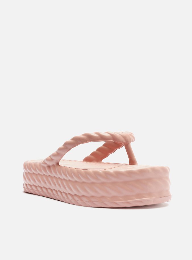 Sandália Rosa Flatform Marrocos Mid