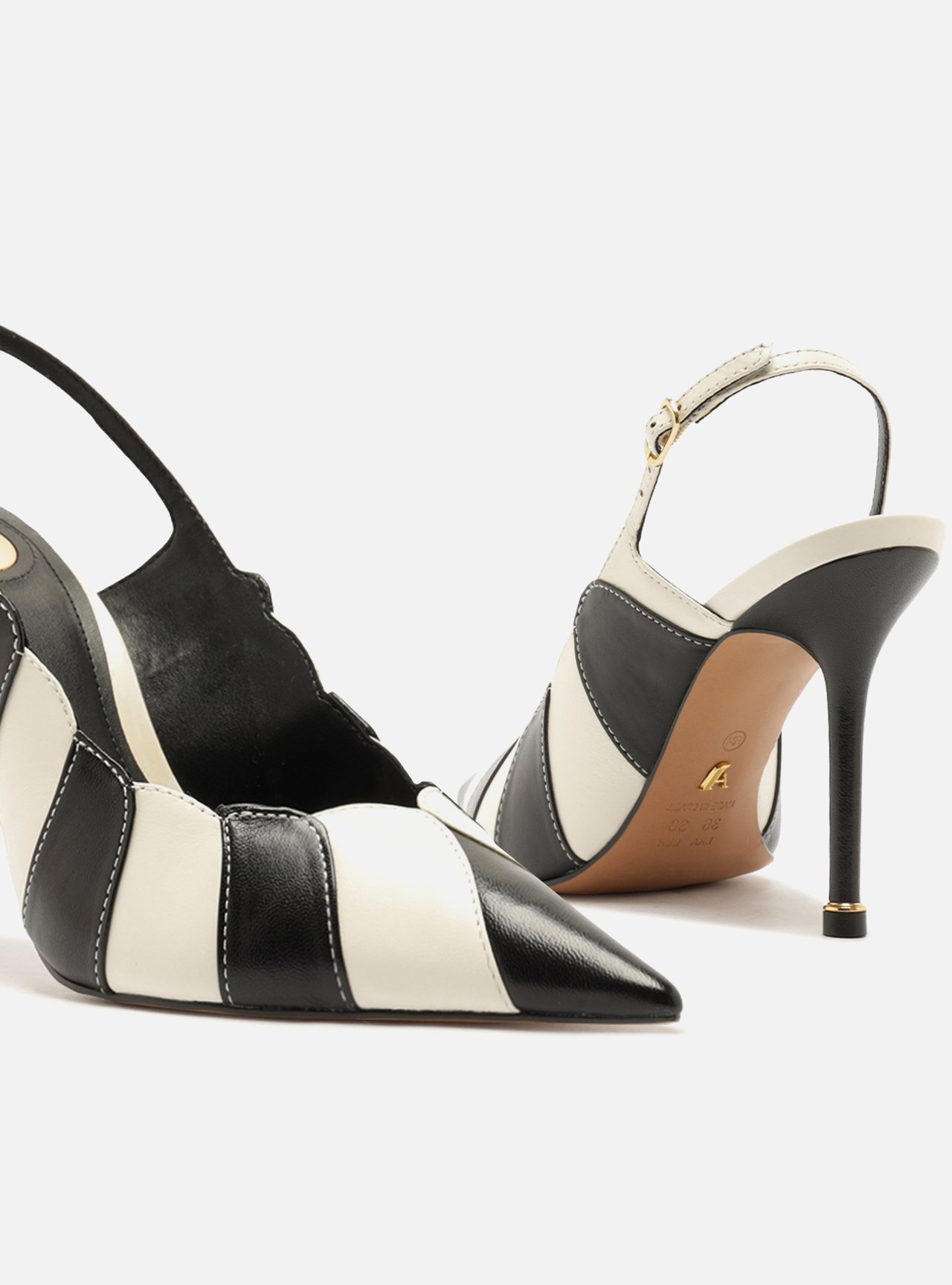 Scarpin Multineutro Couro Salto Fino Slingback — foto 4