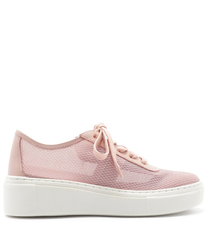 Tênis Rasteiro Feminino Tela Rosa