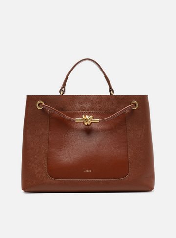 Bolsa Tote Marrom Couro Helena Grande