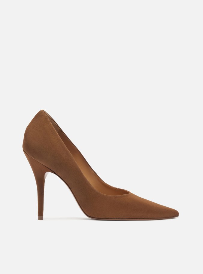 Scarpin Marrom Camurça Salto Fino