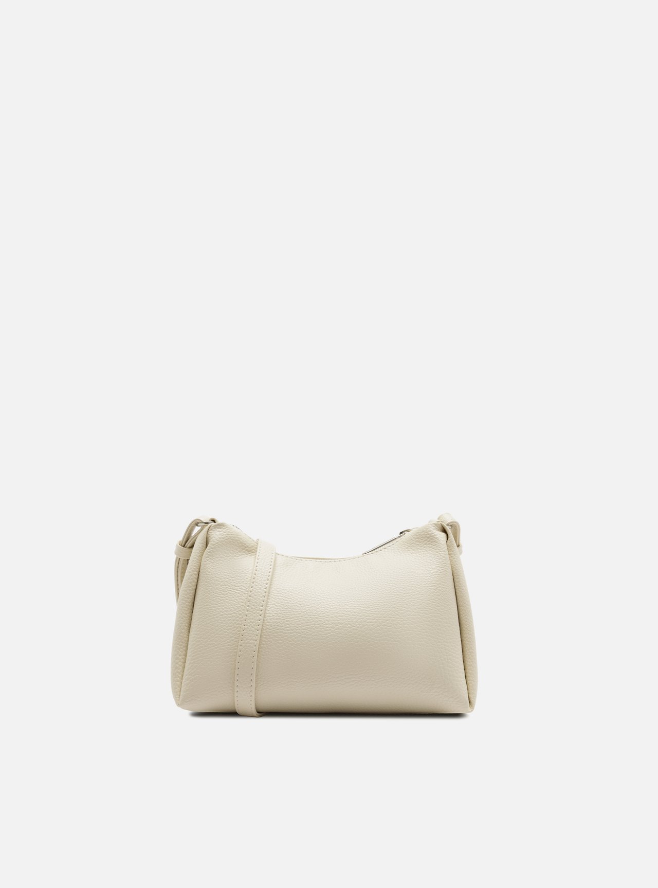 Bolsa Tiracolo Branca Granulada Metais — foto 3
