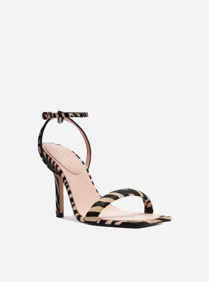 Sandália Animal Print Bico Quadrado
