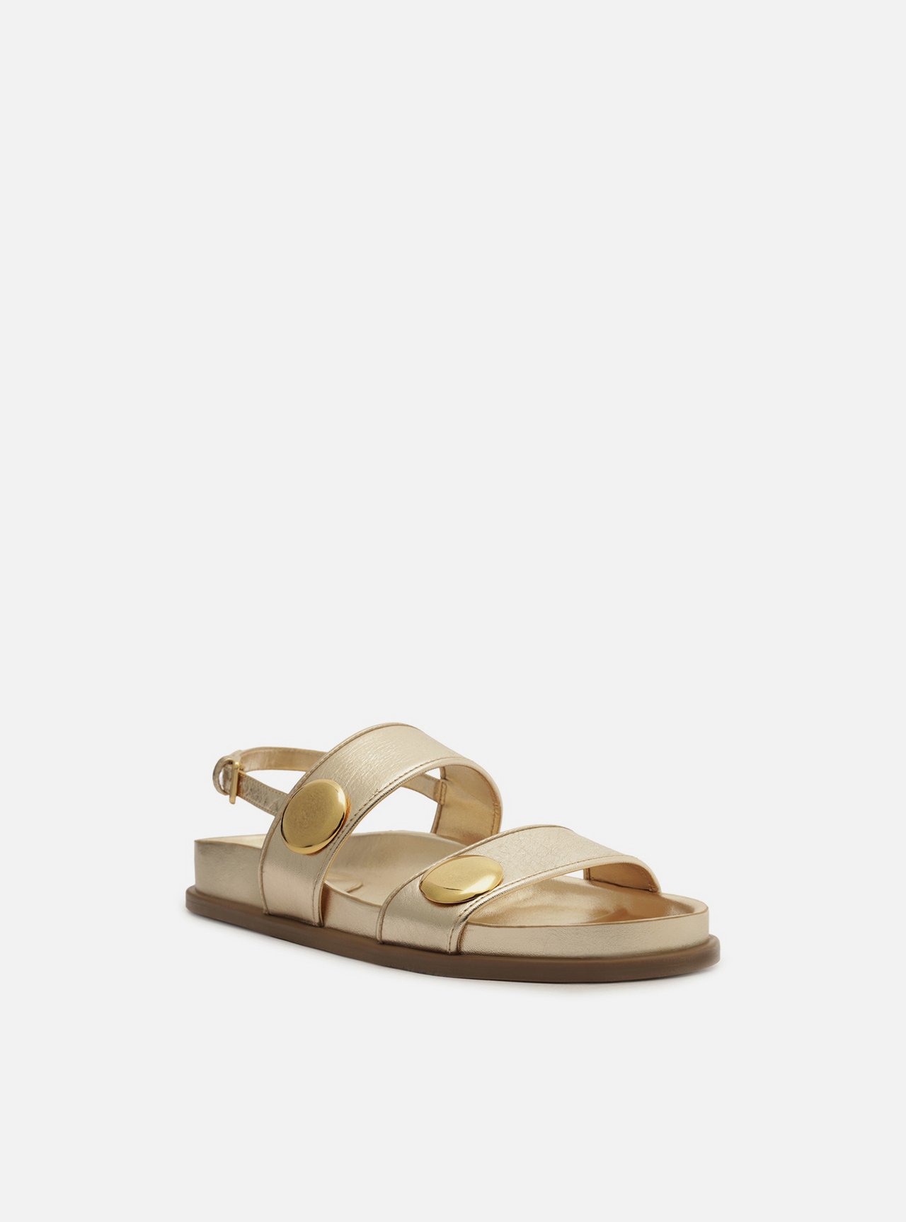 Sandália Papete Dourada Flatform Metais — foto 2