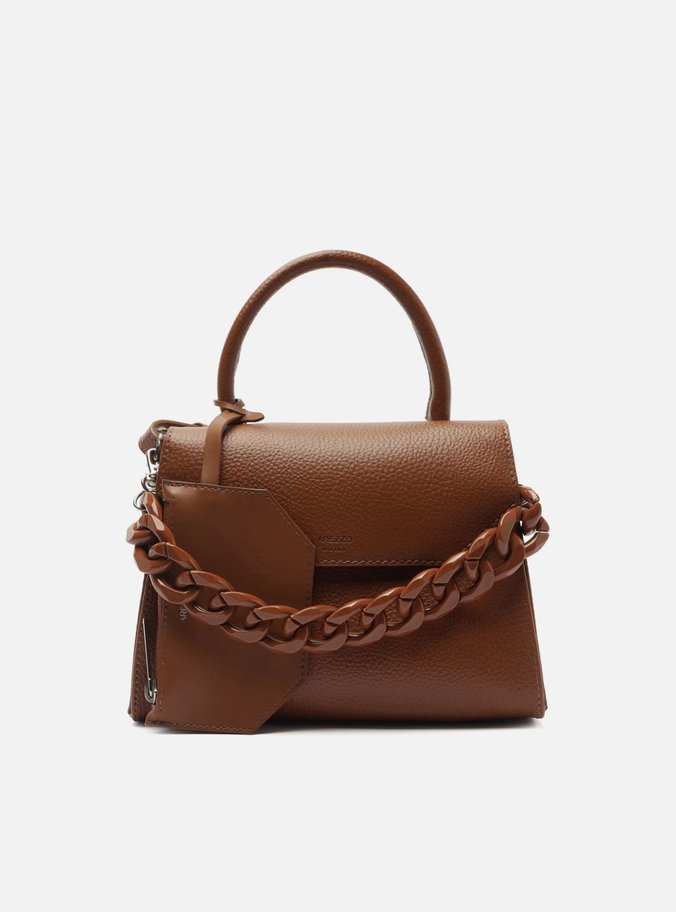 Bolsa Tote Marrom Média Alça Corrente