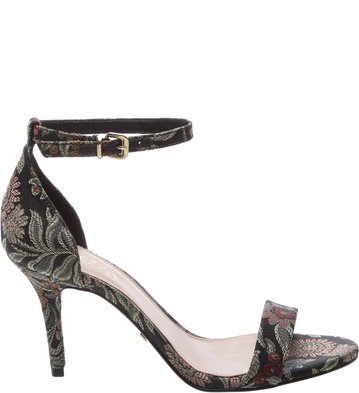Sandália Isabelli Média Jacquard Preta