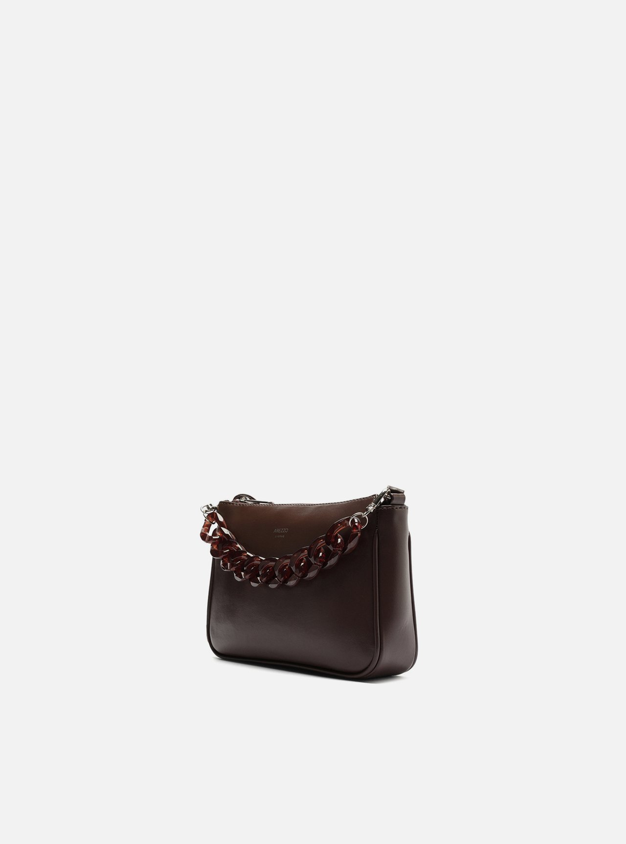 Bolsa Tiracolo Marrom Iara Pequena Translúcida — foto 2