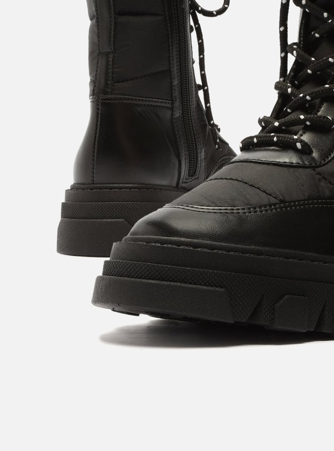 Bota Infantil Preta Nylon Tratorada