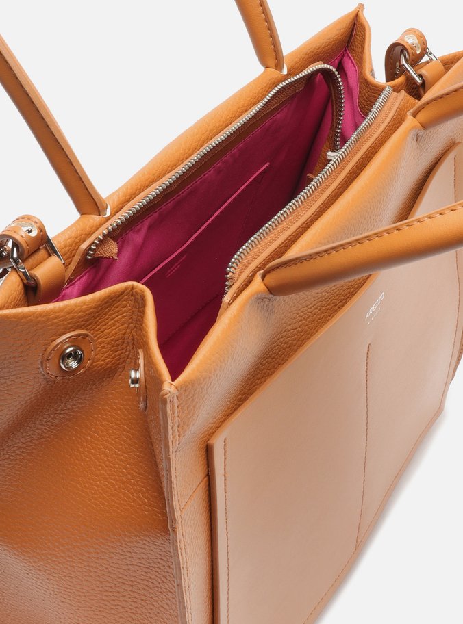 Bolsa Shopping Marrom Grande Bolso Recorte