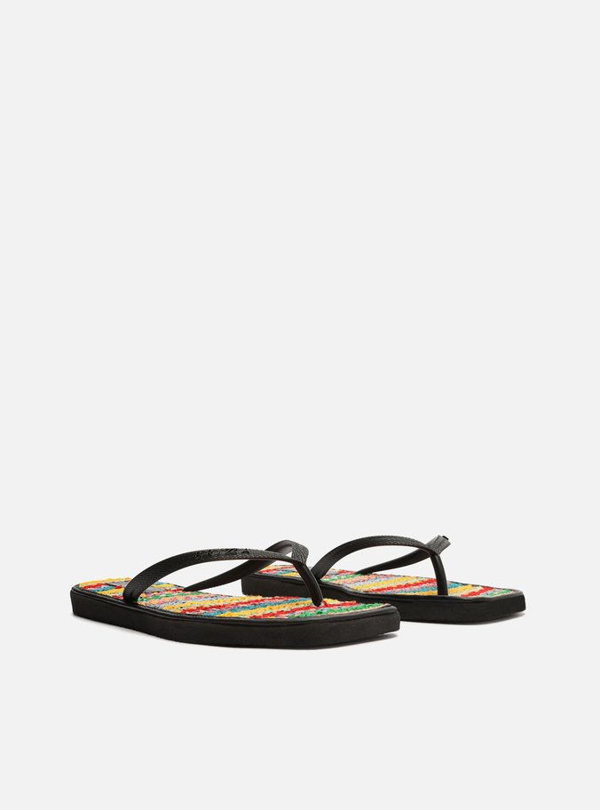 Chinelo de Dedo Preto Square Brizza Brizza