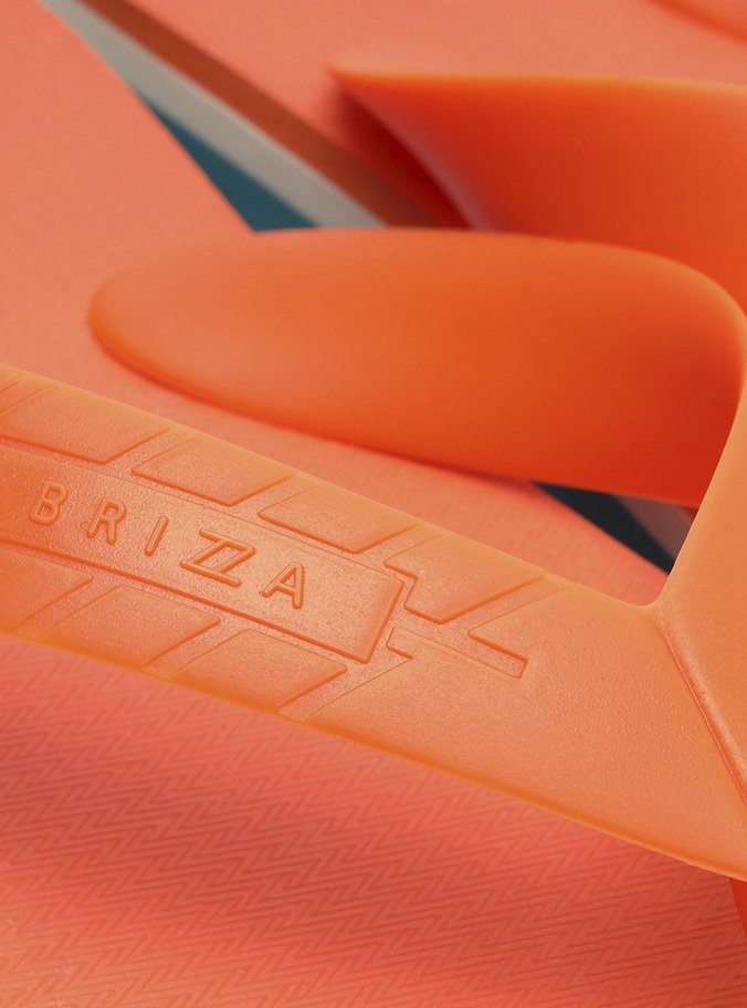 Chinelo de Dedo Laranja Flatform Multicolorido Brizza