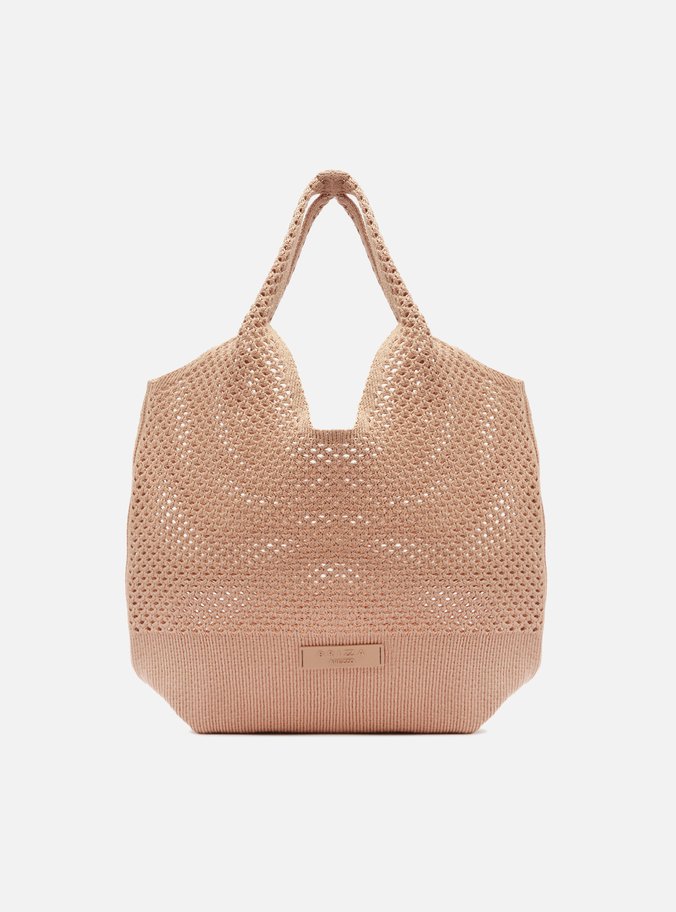 Bolsa Shopping Marrom Crochê Paulina Grande