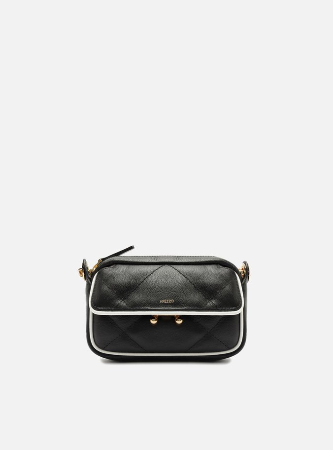 Mini Bag Tiracolo Preta Couro Mizz Duo