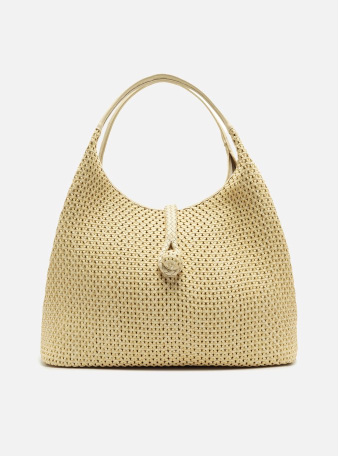Bolsa Hobo Off White Couro Grande Tressê Lenny